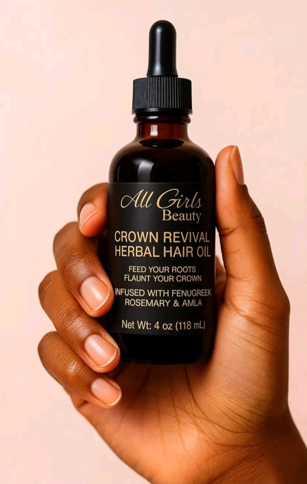 Crown Revival Herbal Hair Oil- With Ayurvedic Herbs (4oz/118ml)